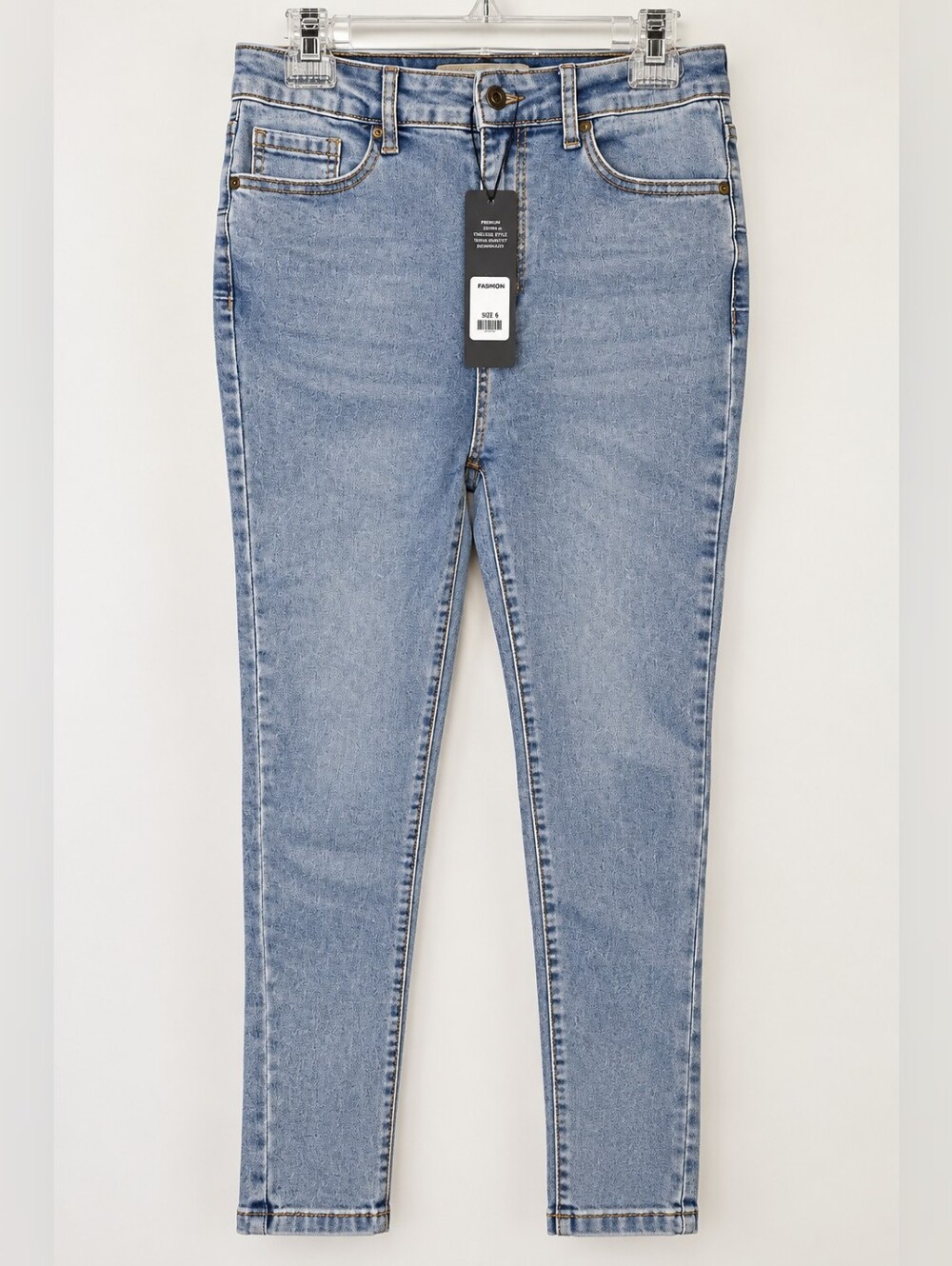Fashion Nova Light Wash Skinny Jeans - Light Blue